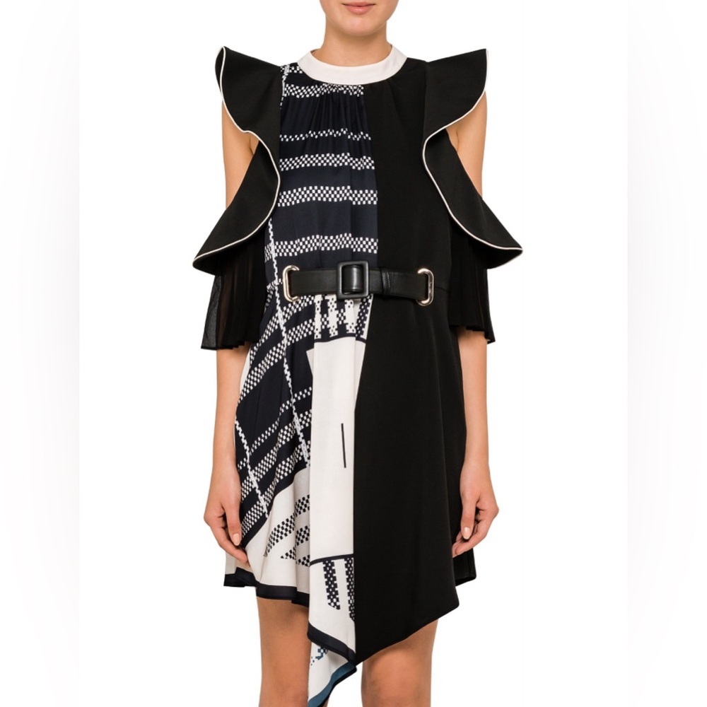 NWT SELF PORTRAIT BLACK,CREAM DRESS | WOMENS SIZE L